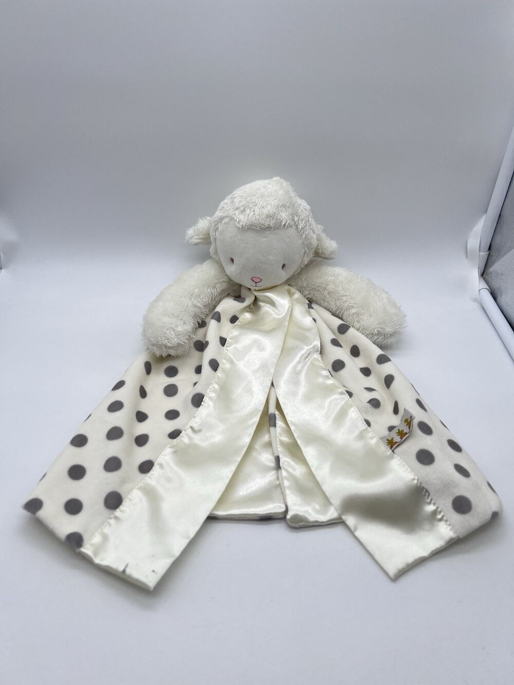 Bunnies By The Bay Plush Polka Dot Lamb Sheep Buddy Security Blanket Lovey
